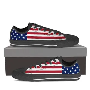 4th of July U.S. Flag Classic Canvas Tennis Shoes
