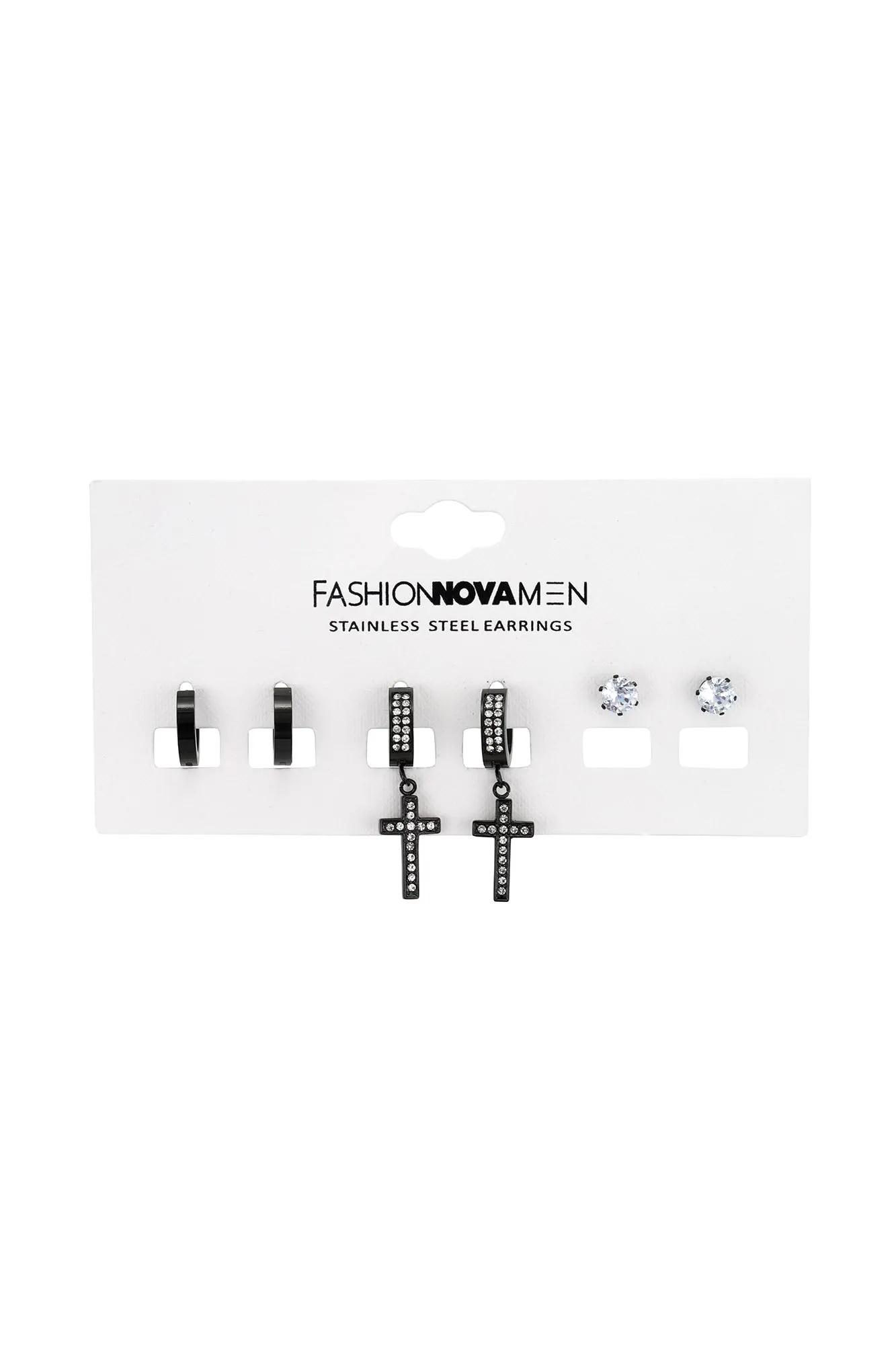 All The Classics 3 Piece Earring Set - Black