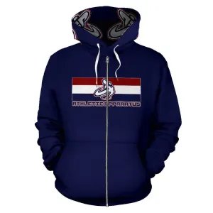 ATHLETIC APPARATUS NAVY 2 UNISEX ZIP UP HOODIES