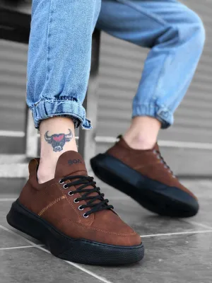 BA0163 Lace-Up High Sole - Men Sneaker Sports Shoes