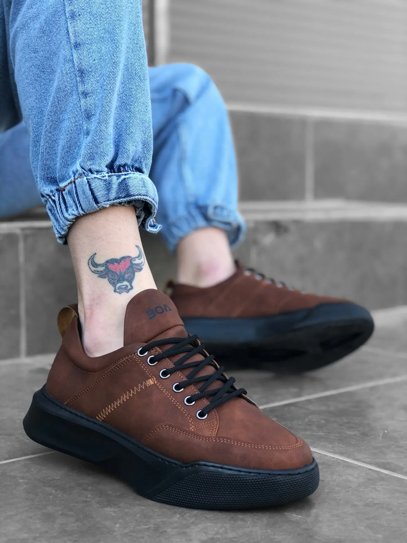 BA0163 Lace-Up High Sole - Men Sneaker Sports Shoes