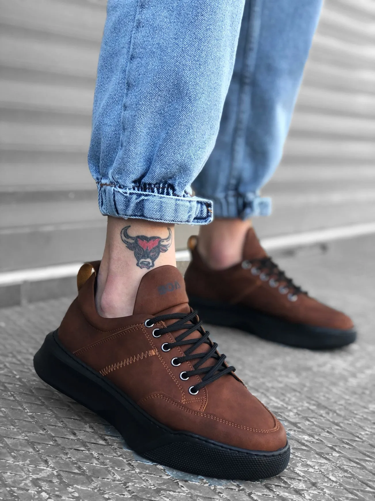 BA0163 Lace-Up High Sole - Men Sneaker Sports Shoes