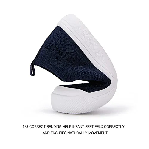 Baby Walking Shoes First Boy Girl Walker Infant Sock Tennis Mesh Sneakers Breathable 6 9 12 18 24 Months Navy Size 12-18 Months Infant