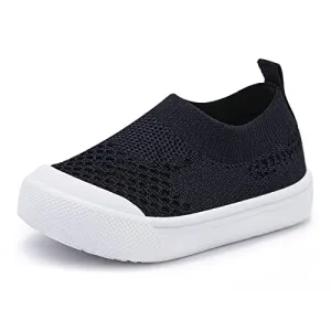 Baby Walking Shoes First Boy Girl Walker Infant Sock Tennis Mesh Sock Tennis Mesh Sneakers Breathable 6 9 12 18 24 Months Black Size 12-18 Months Infant