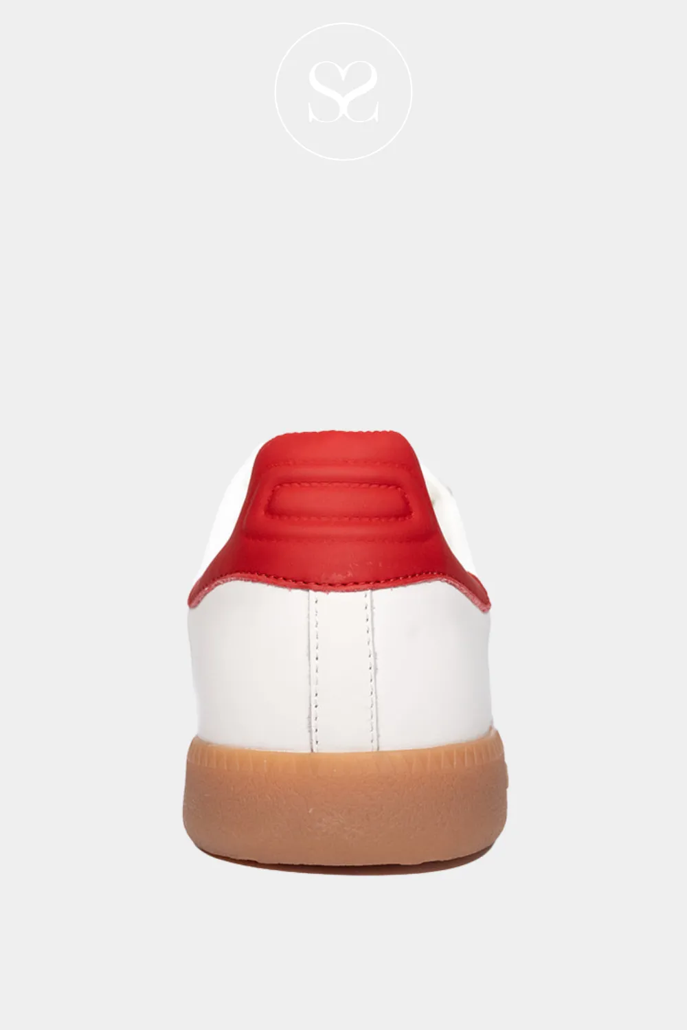 BACK 70 CLOUD RED AND WHITE LEATHER TRAINERS