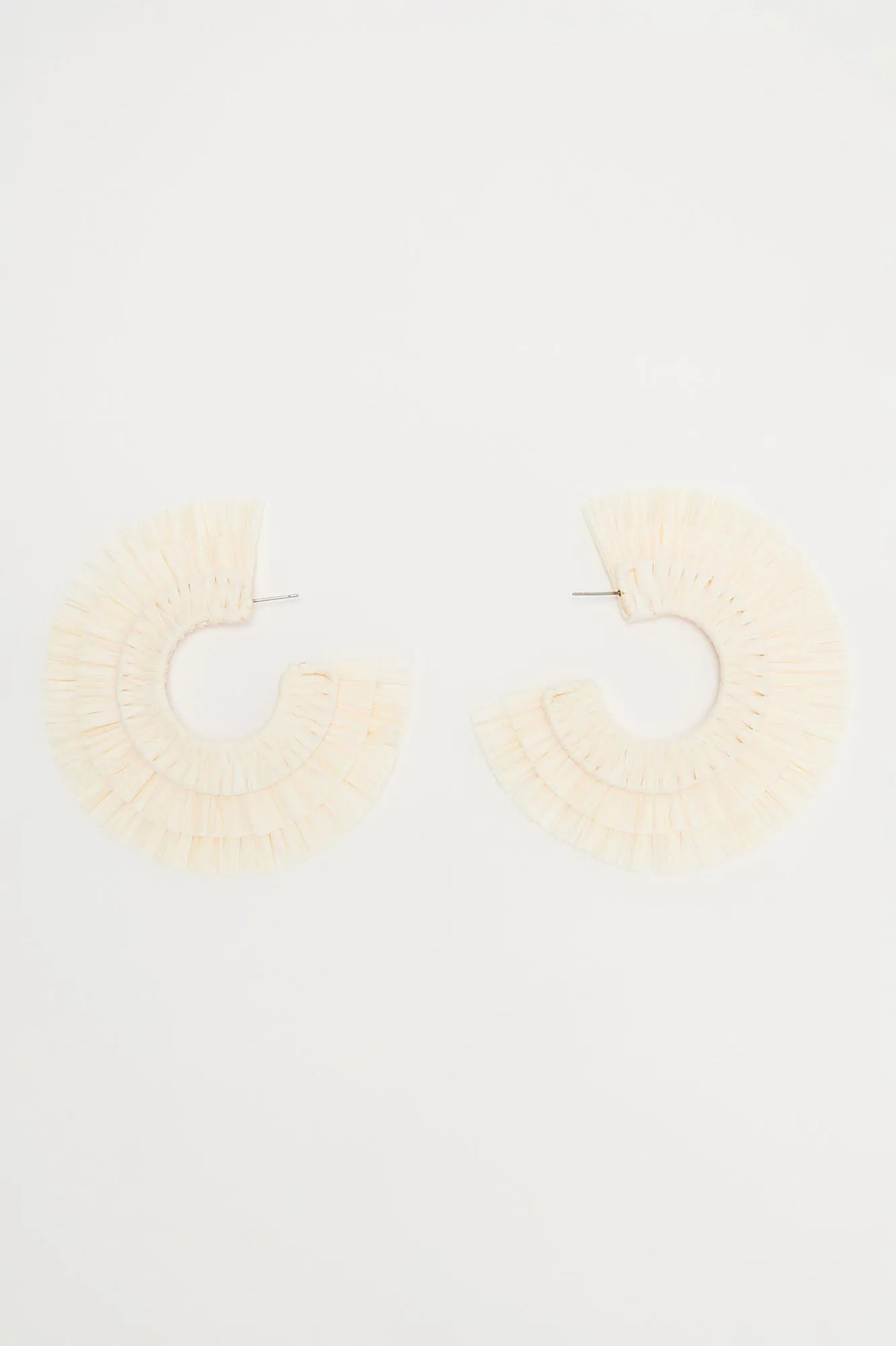 Basking In The Rays Hoop Earrings - Ivory