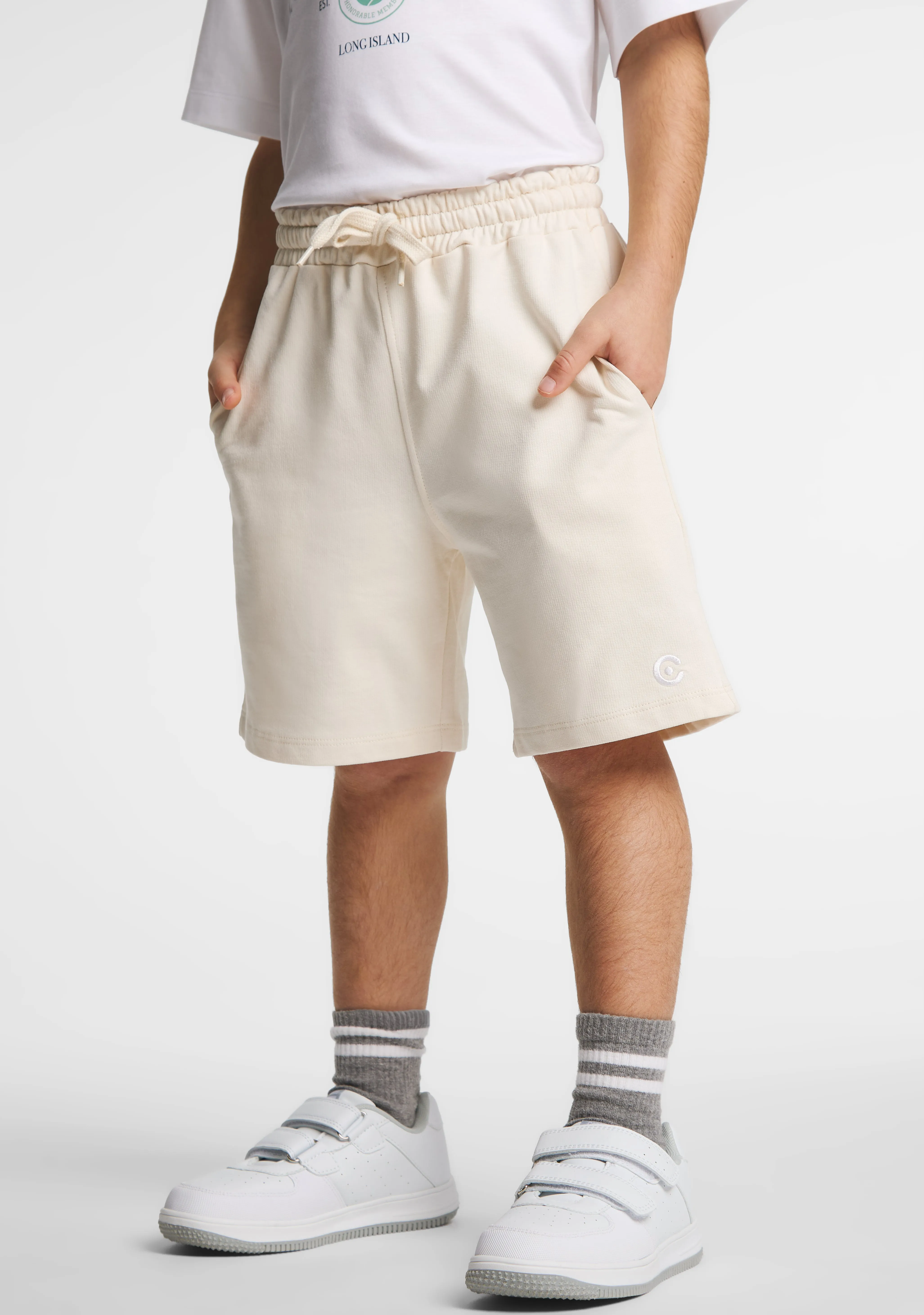 Beige Basic Shorts
