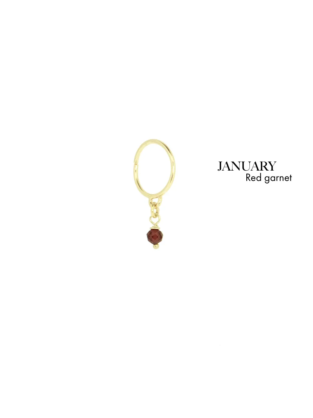 Bestie Birthstone January - Red Garnet | 14K Gold Plated