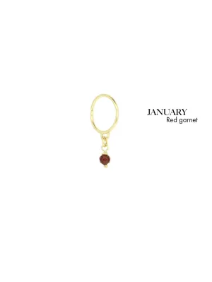 Bestie Birthstone January - Red Garnet | 14K Gold Plated