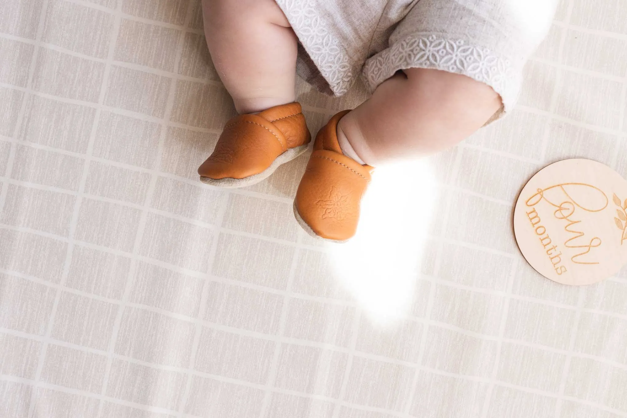 Birth Flower Slip-on Baby Shoes - Ginger