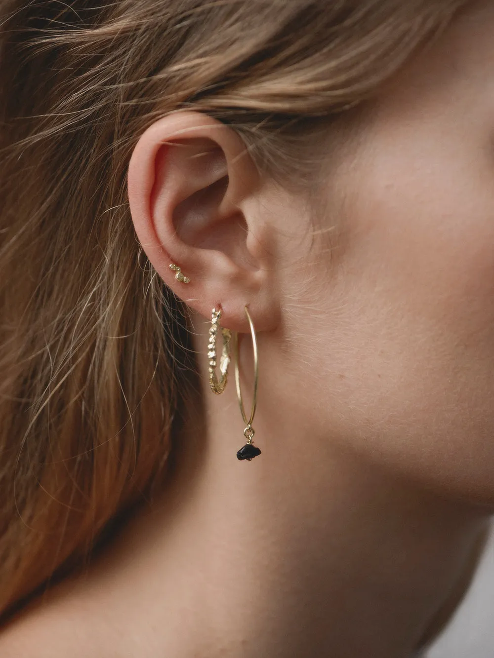 Black magic hoop | 925 Sterling Silver