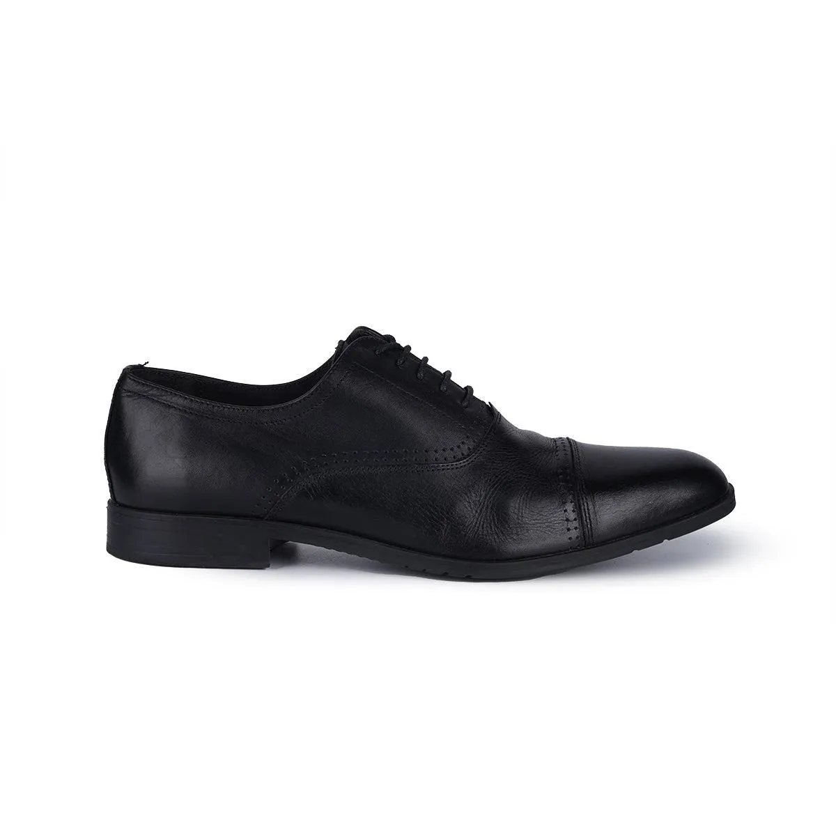 Borelli Oxford Formal Lace Ups Leather Black Colour For Men