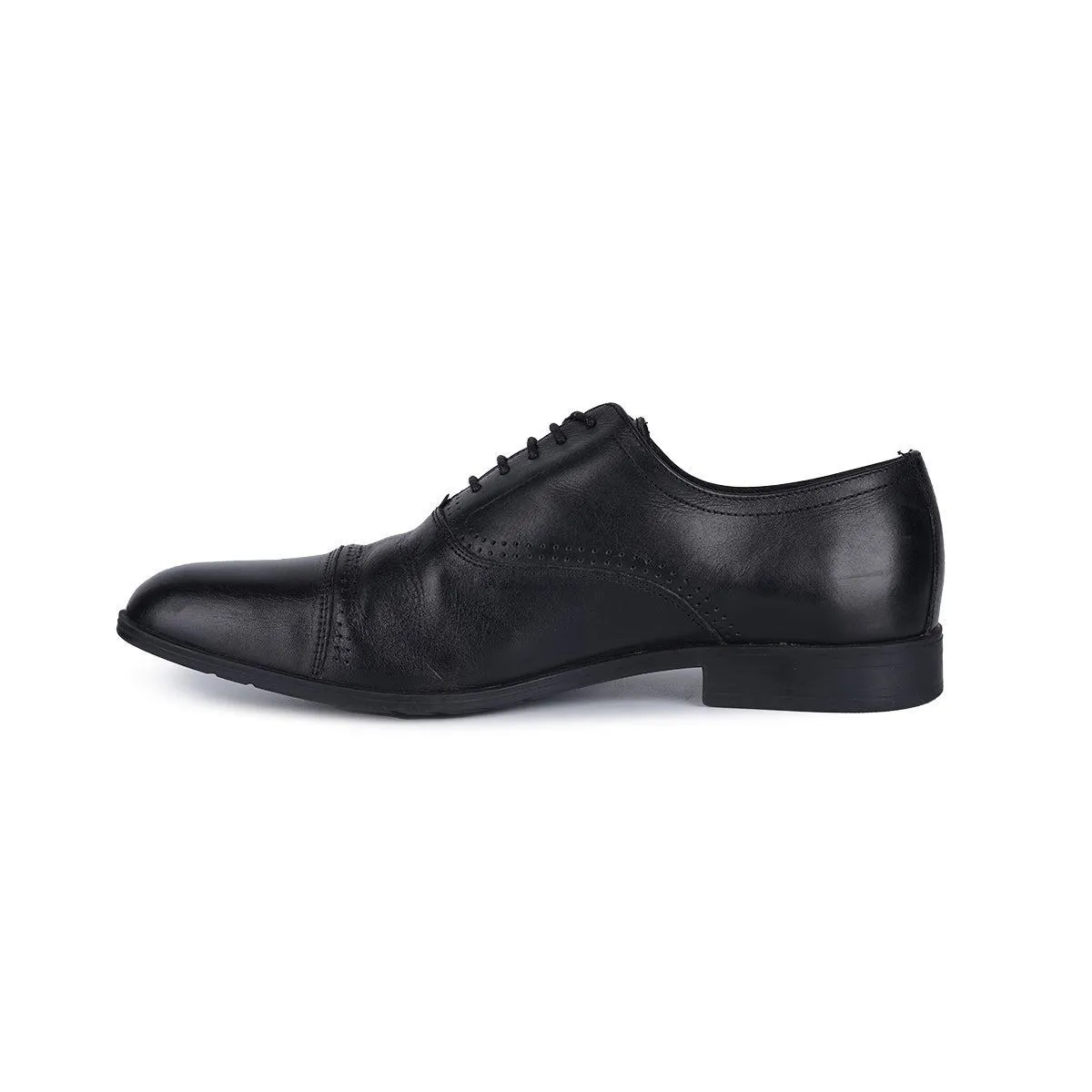 Borelli Oxford Formal Lace Ups Leather Black Colour For Men