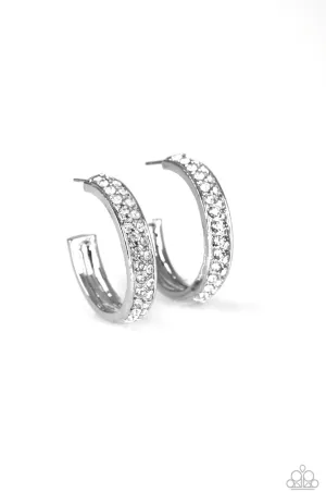 Cash Flow - White Earrings - Paparazzi Accessories