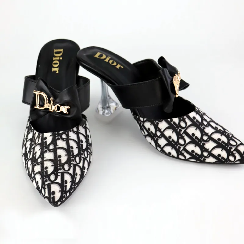CD Bow Heel Pattern Pumps Court Shoes #1026 #22
