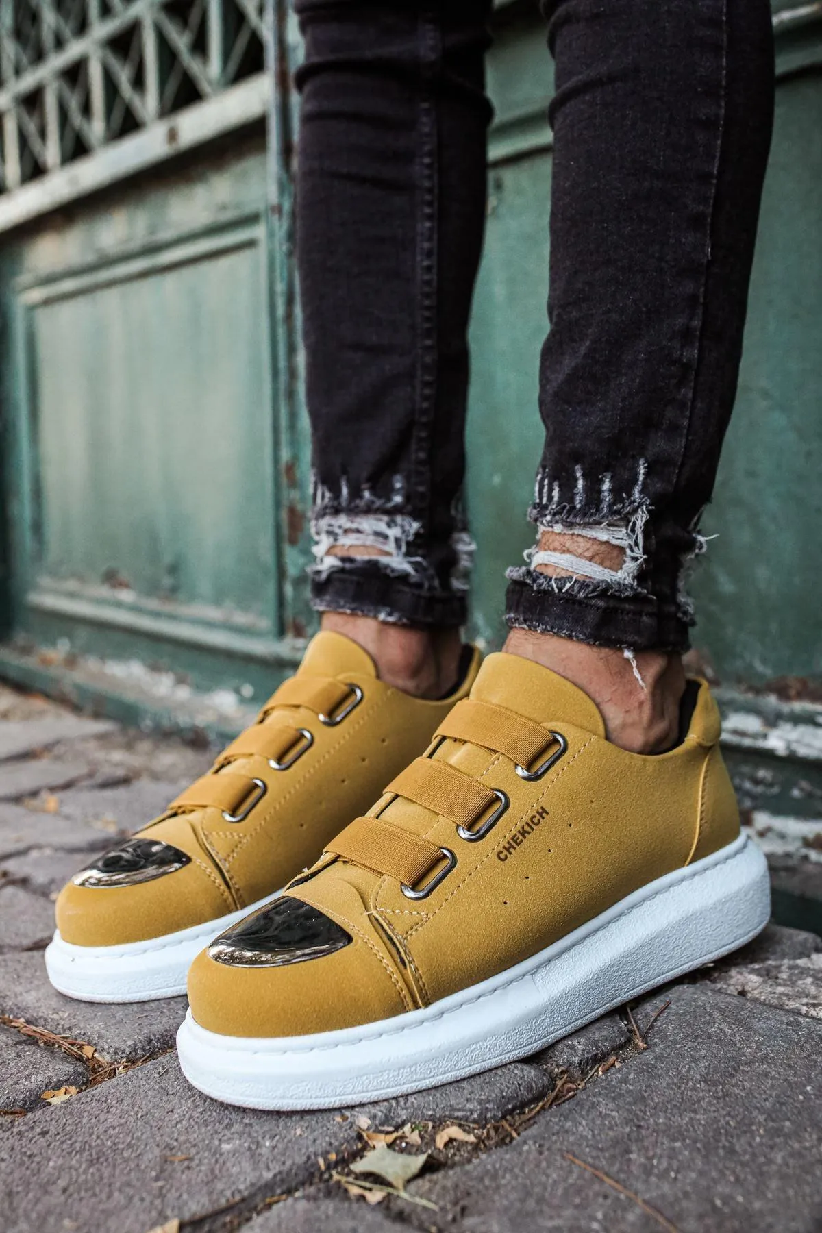 CH251 Men's Unisex Ocher (White Sole) Casual Sneaker Sports Shoes