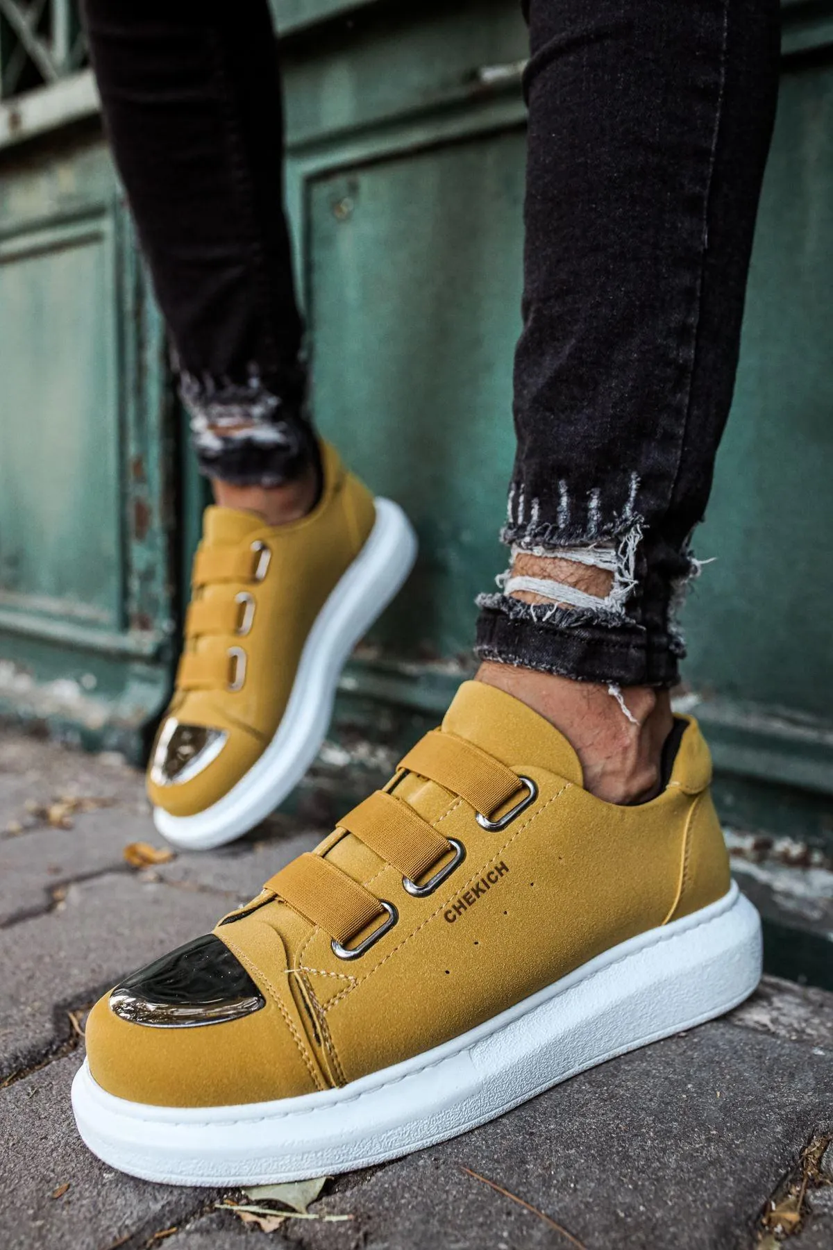 CH251 Men's Unisex Ocher (White Sole) Casual Sneaker Sports Shoes