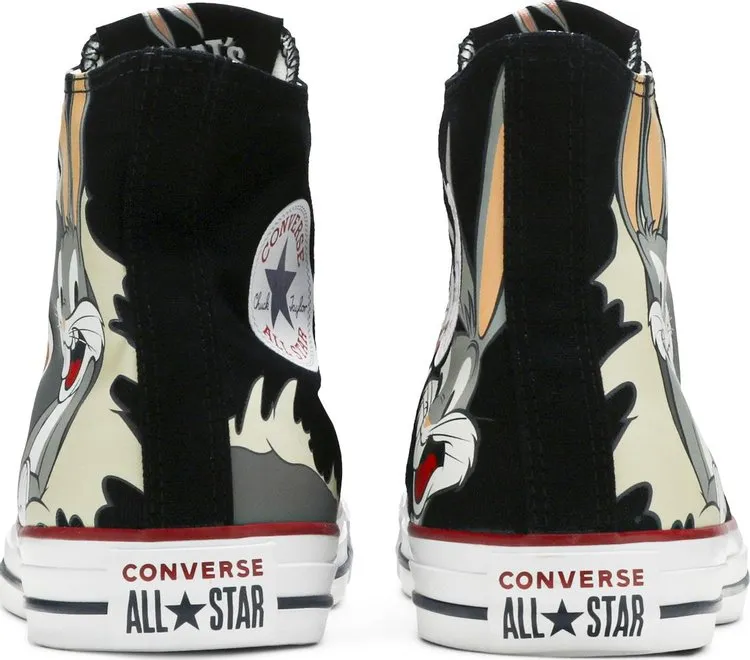 Converse Looney Tunes x Chuck Taylor All Star High 80th Anniversary Sneakers - Bugs Bunnys Mischief, Black
