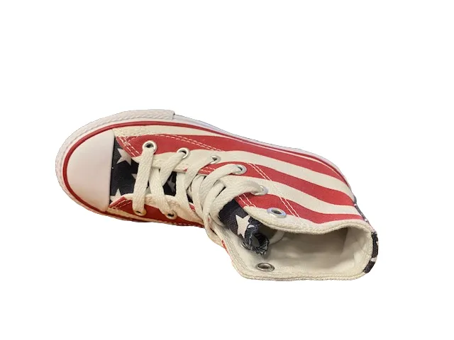 Converse Youth All Star HI 3J254 stars & bars sneakers alta con bandiera
