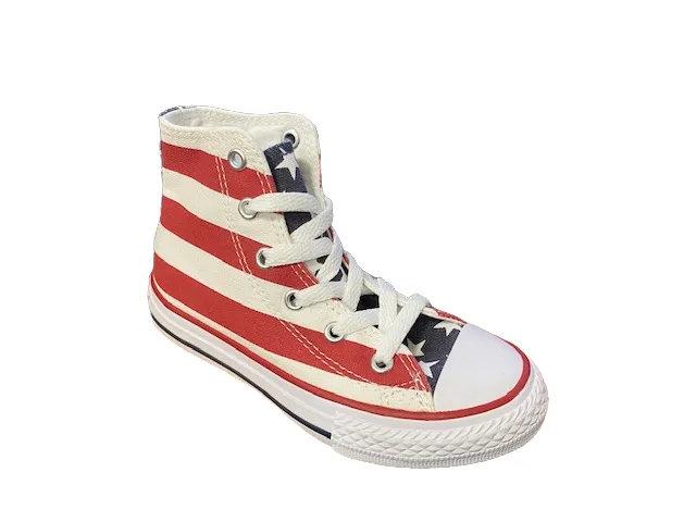 Converse Youth All Star HI 3J254 stars & bars sneakers alta con bandiera