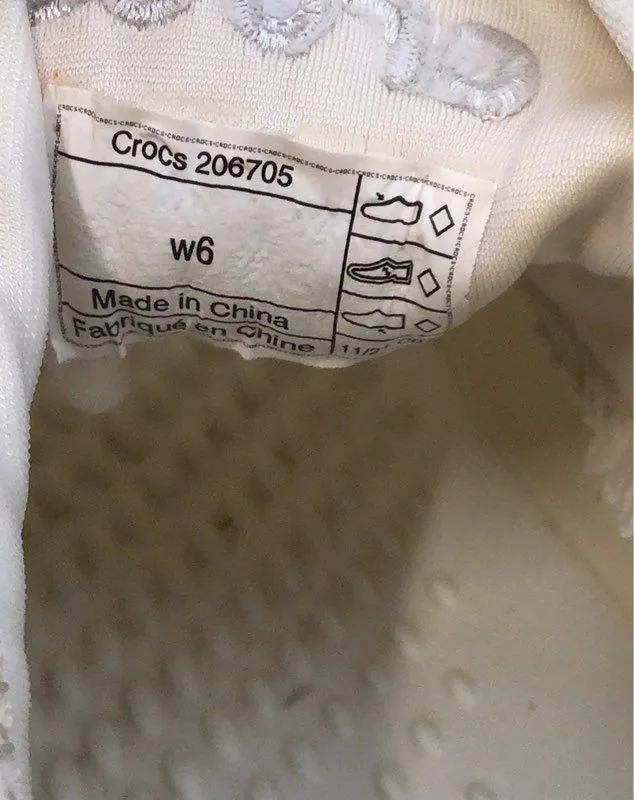 Crocs Women's LiteRide 360 Pacer 206705 Cream Athletic Shoes - Size 6