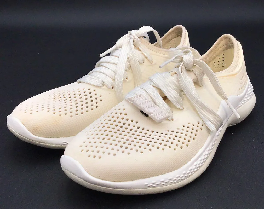 Crocs Women's LiteRide 360 Pacer 206705 Cream Athletic Shoes - Size 6