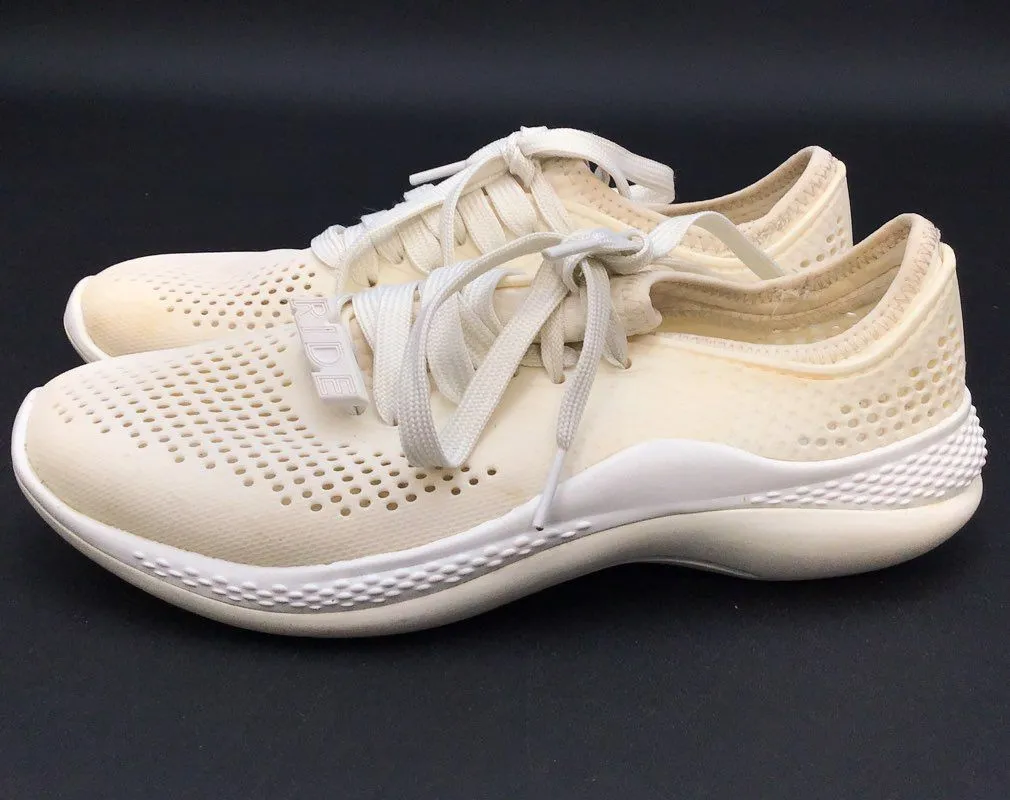 Crocs Women's LiteRide 360 Pacer 206705 Cream Athletic Shoes - Size 6