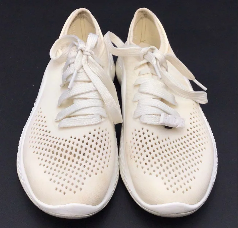 Crocs Women's LiteRide 360 Pacer 206705 Cream Athletic Shoes - Size 6