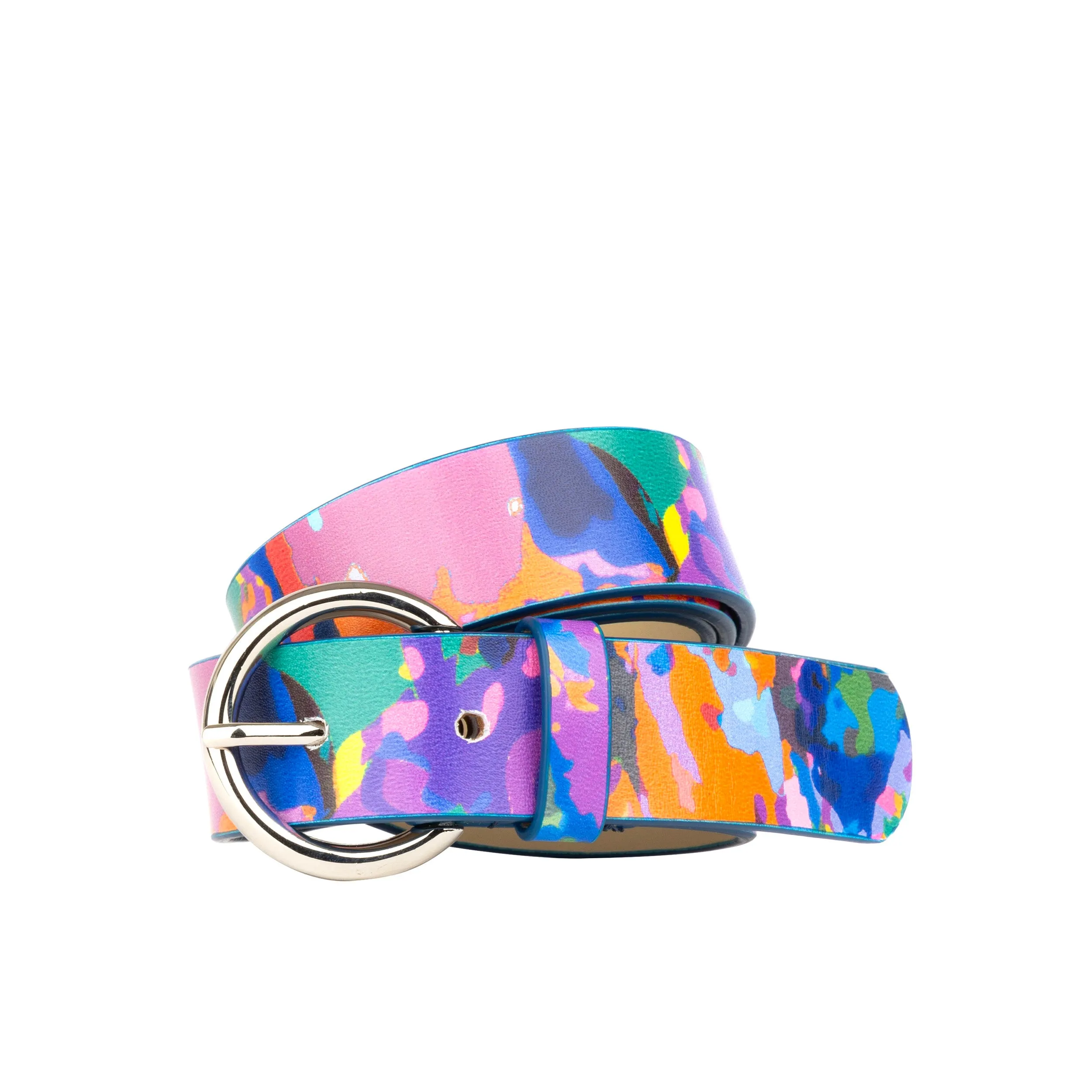 Emma - Summer Colours - Women's Italian leather classic belt in eye catching tones