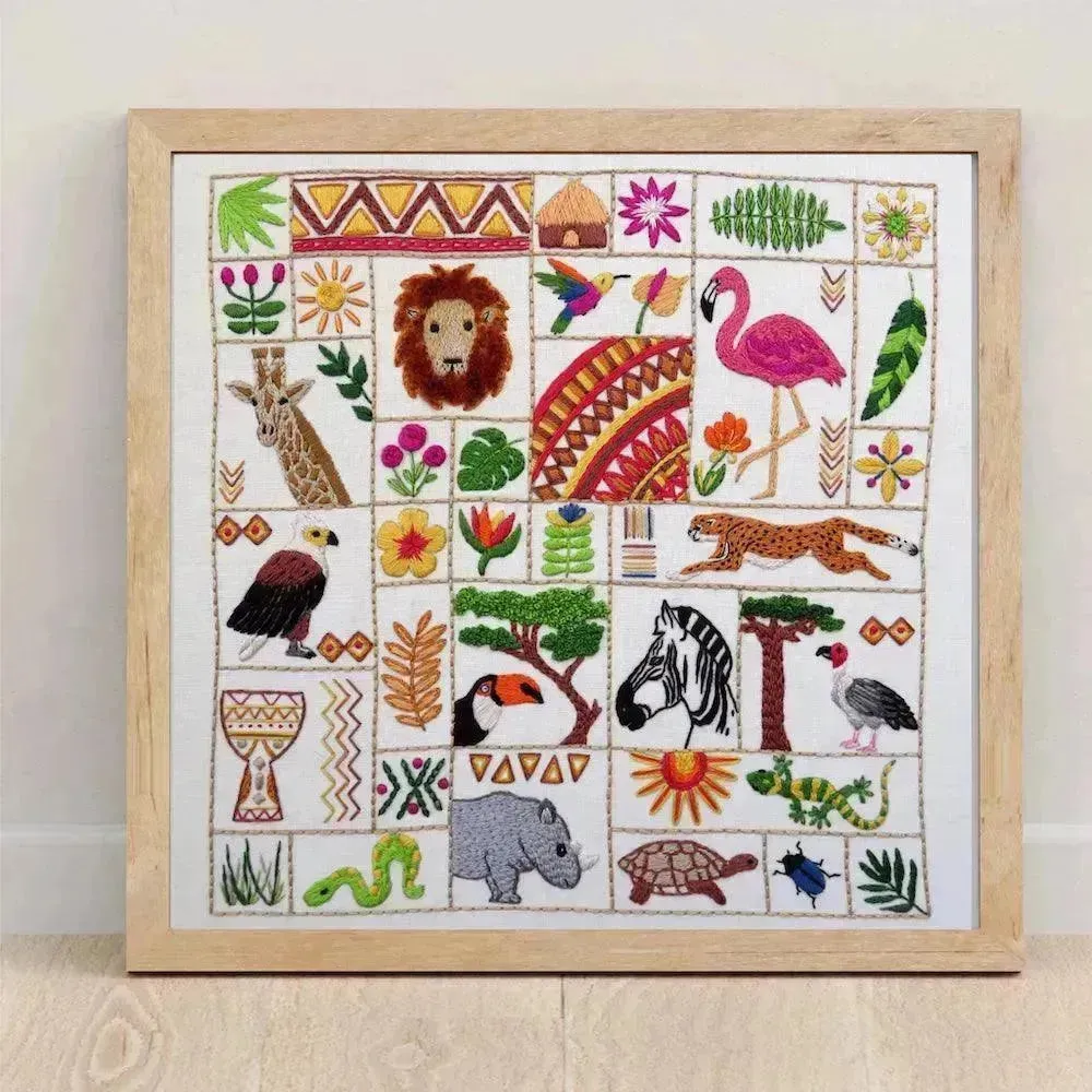 Escape to Africa Hand Embroidery PDF Pattern