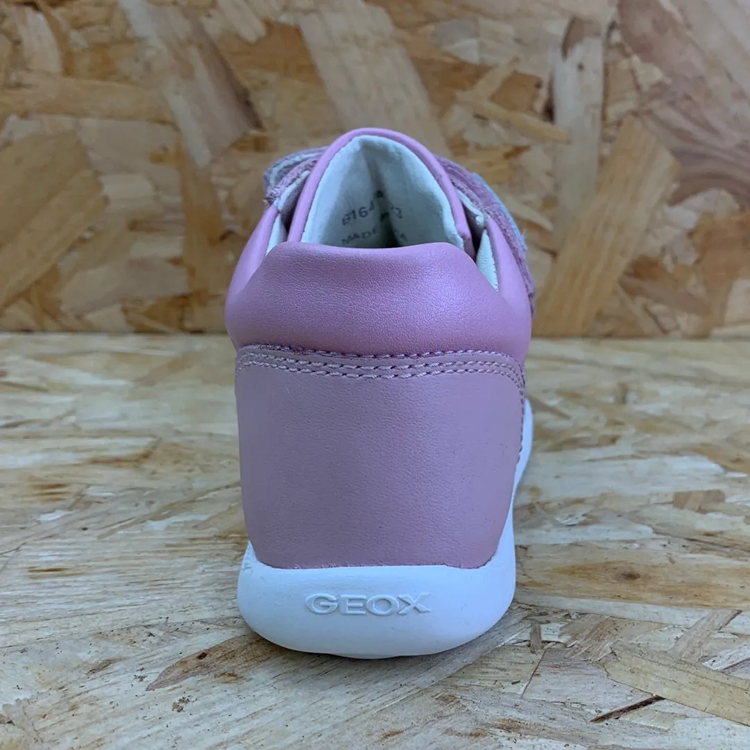 Geox Infant Macchia Leather Trainer - Rose