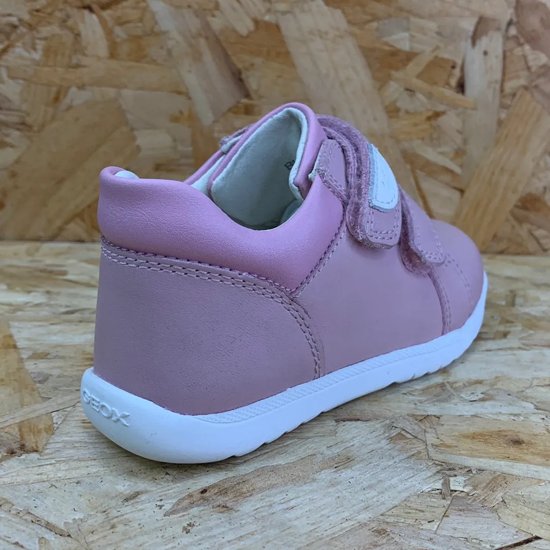 Geox Infant Macchia Leather Trainer - Rose