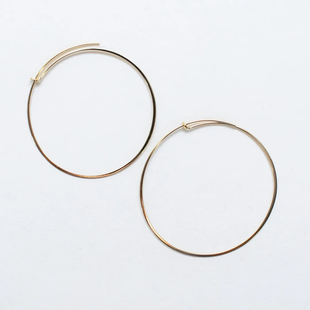 Giant Gold Vermeil Wire Hoops