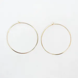 Giant Gold Vermeil Wire Hoops