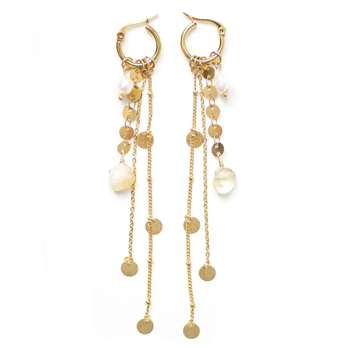 Gold Plated Honey Hoops