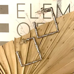 Hip To Be Small Bamboo Square Hoops