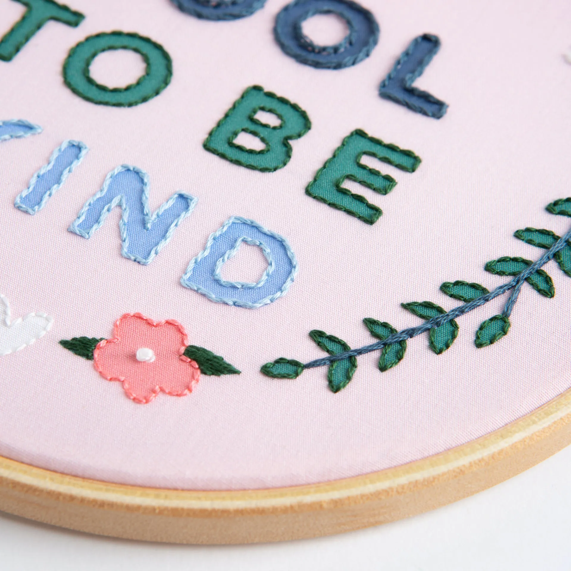 It's Cool To Be Kind Embroidery Kit