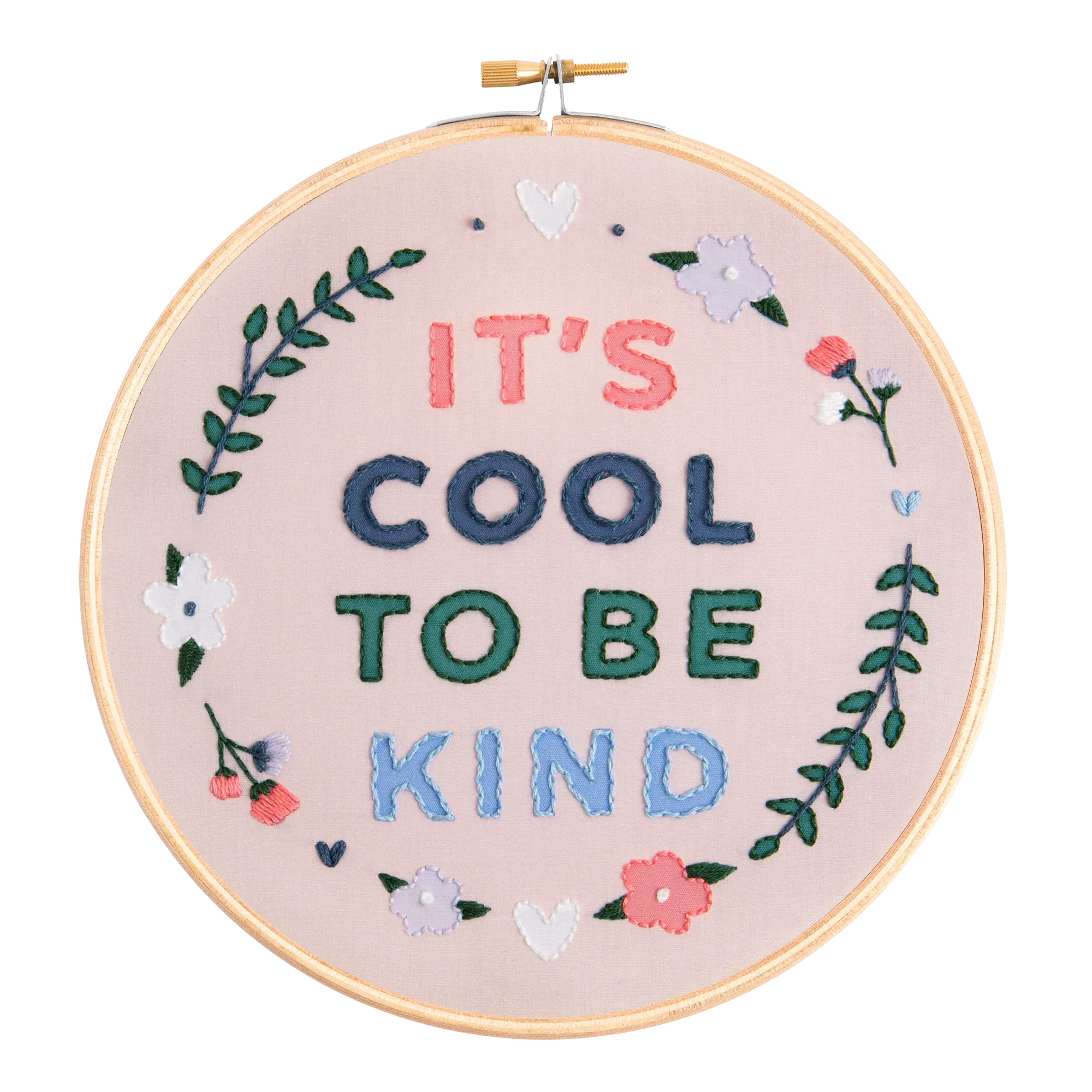 It's Cool To Be Kind Embroidery Kit