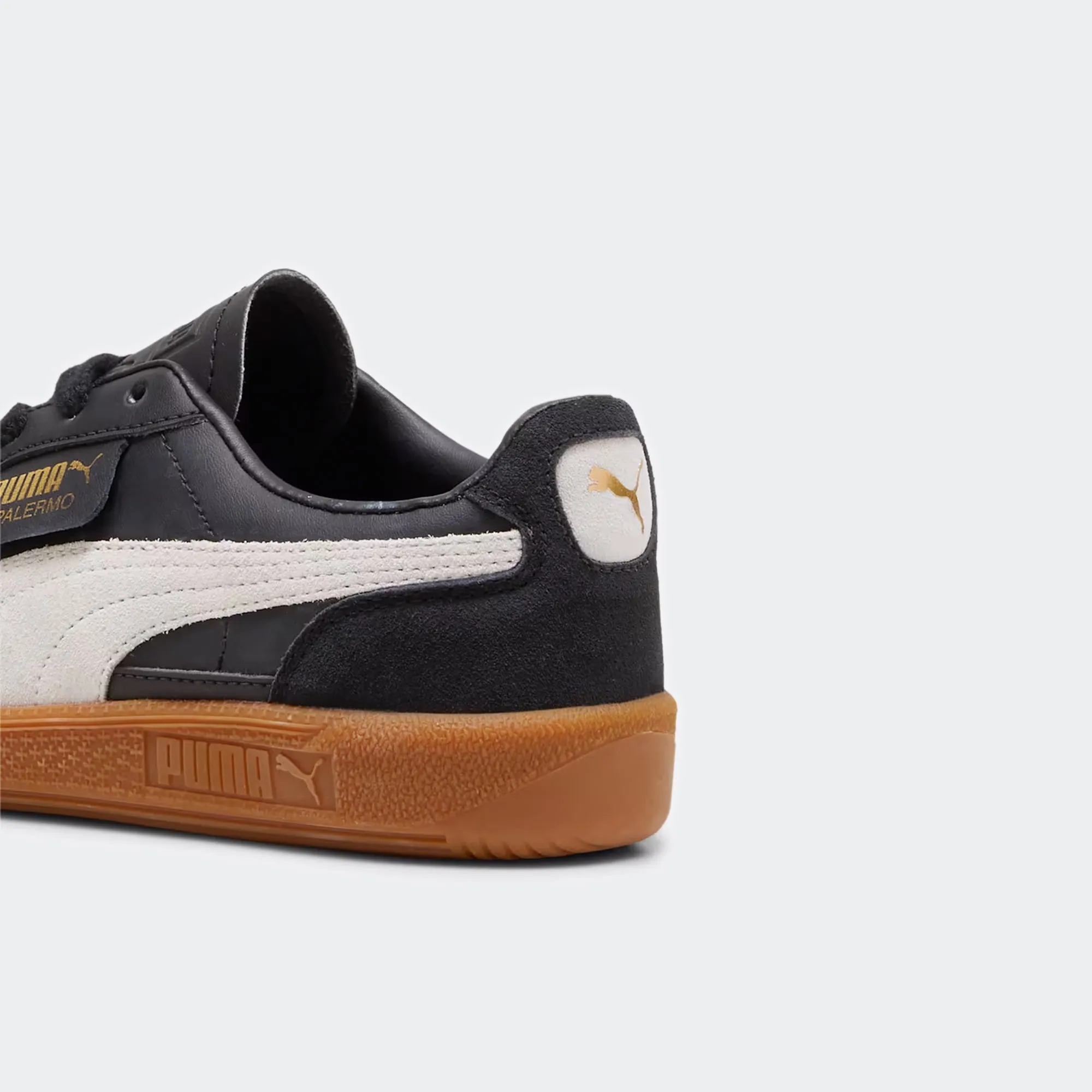 Kids PUMA Palermo Leather Shoes Black