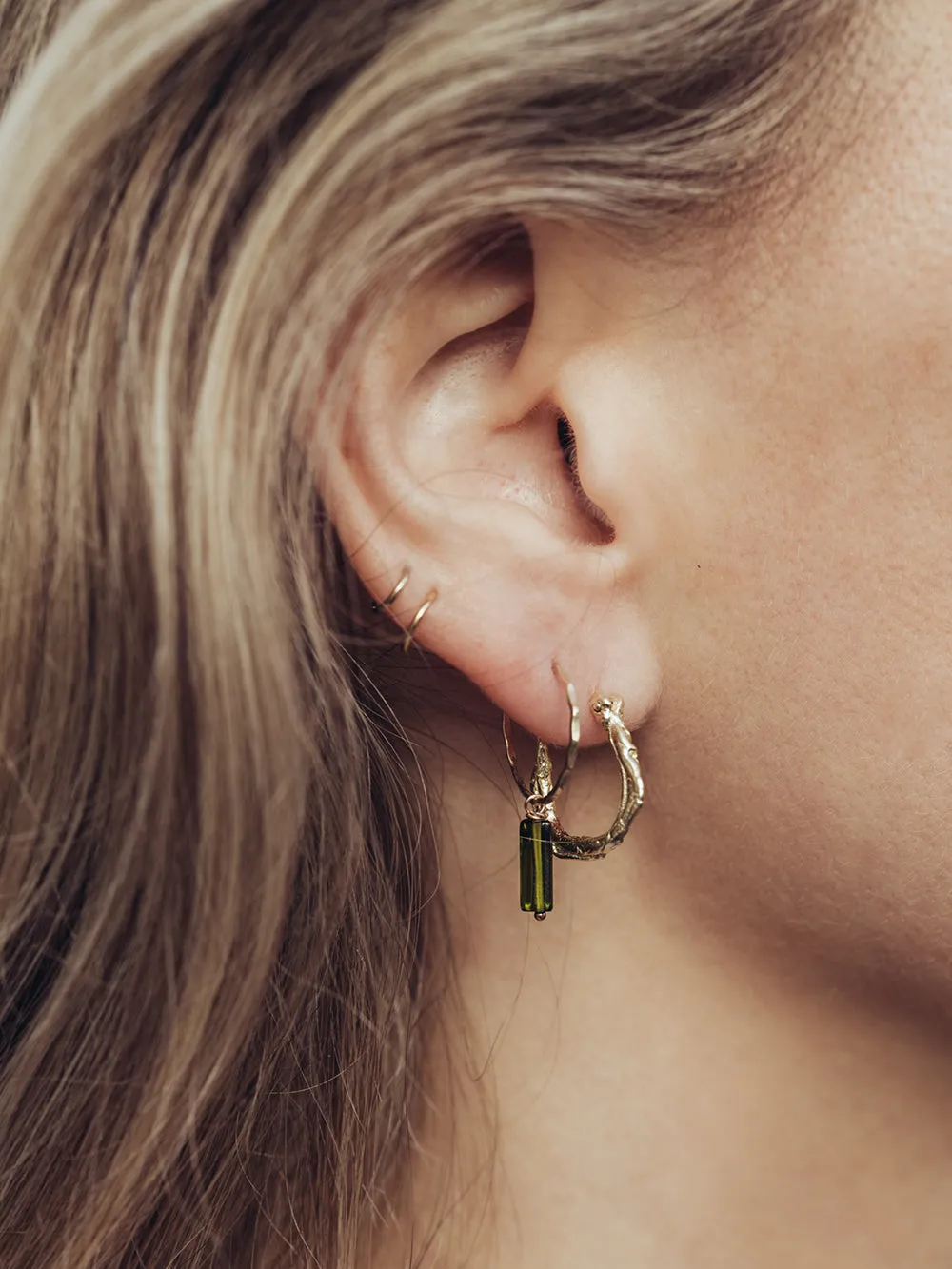 Love is easy - Green Onyx stick | 14K Gold Plated