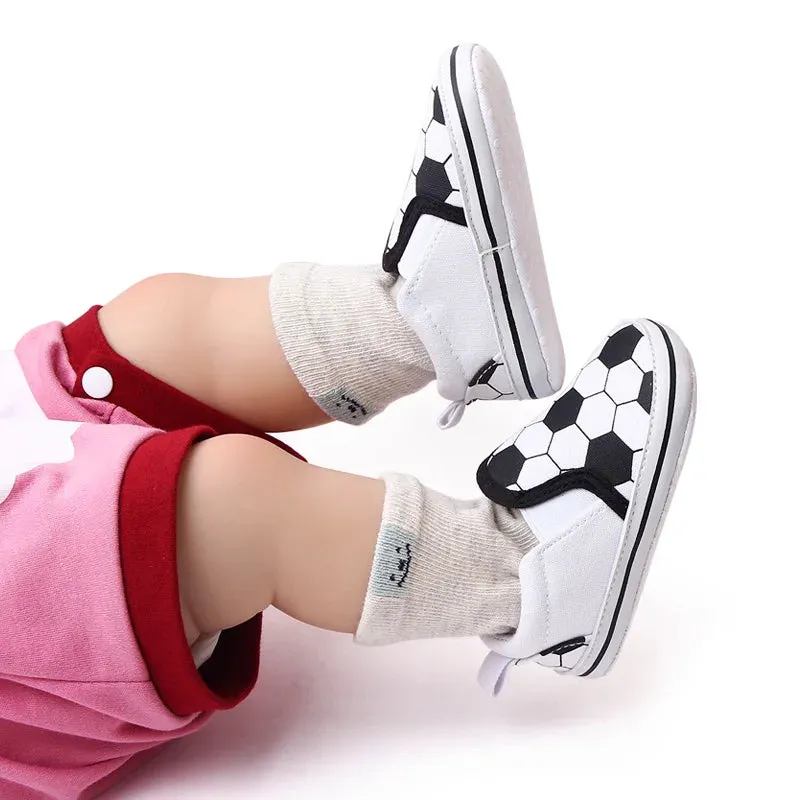 Meckior Baby Canvas Soccer Sports Shoes Checkered Pattern Shallow