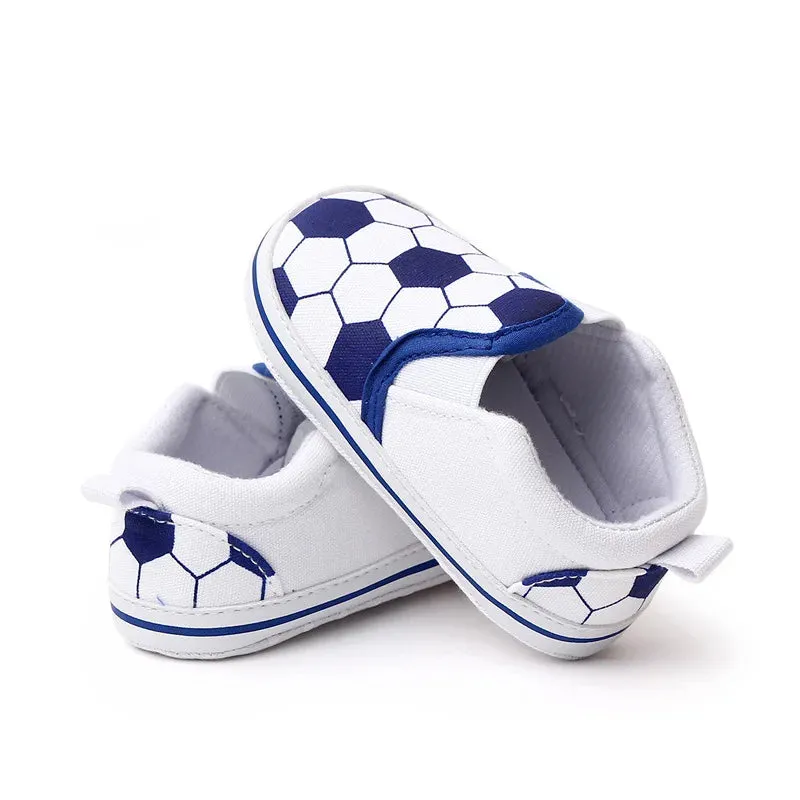 Meckior Baby Canvas Soccer Sports Shoes Checkered Pattern Shallow