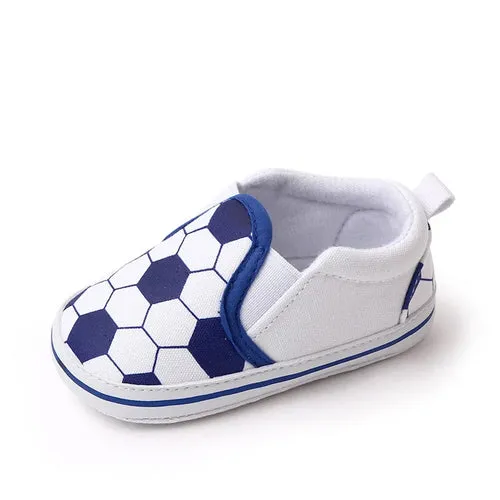 Meckior Baby Canvas Soccer Sports Shoes Checkered Pattern Shallow