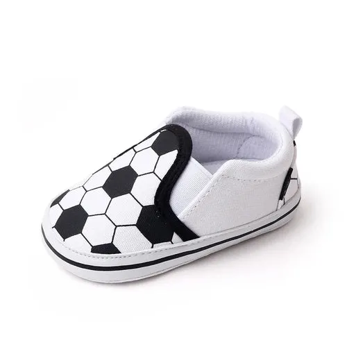 Meckior Baby Canvas Soccer Sports Shoes Checkered Pattern Shallow