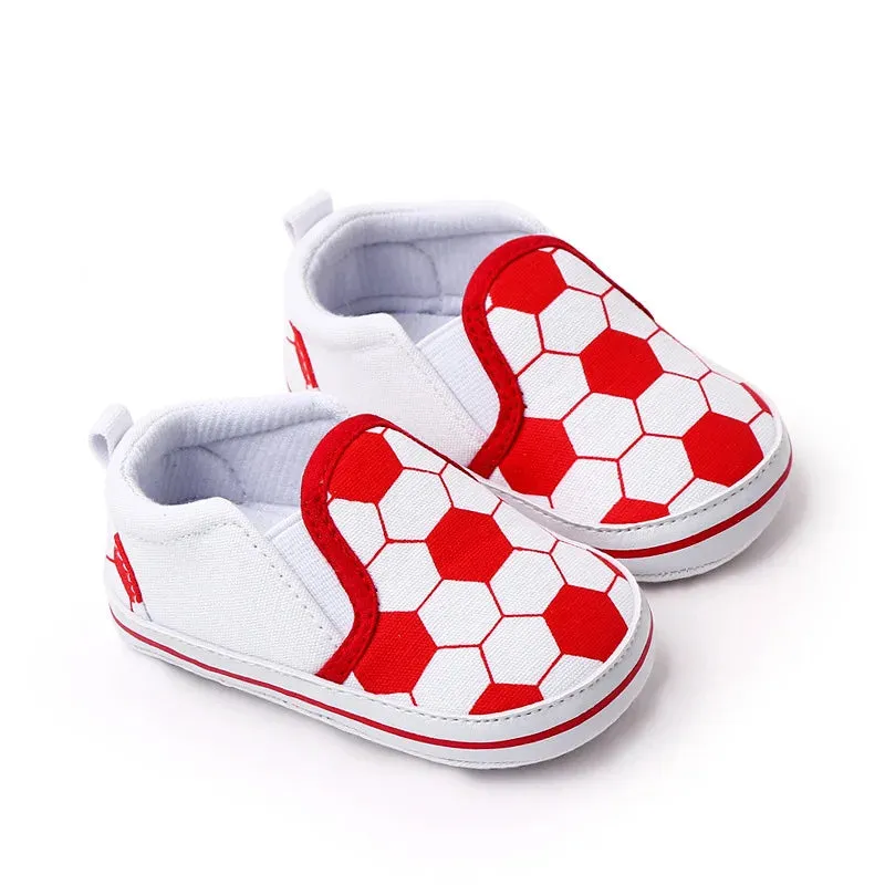 Meckior Baby Canvas Soccer Sports Shoes Checkered Pattern Shallow