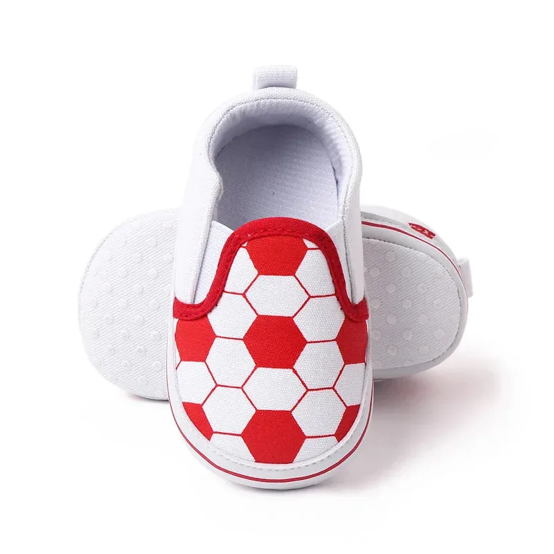 Meckior Baby Canvas Soccer Sports Shoes Checkered Pattern Shallow