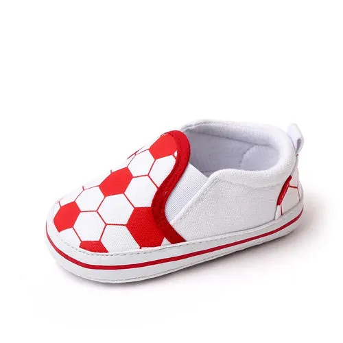 Meckior Baby Canvas Soccer Sports Shoes Checkered Pattern Shallow