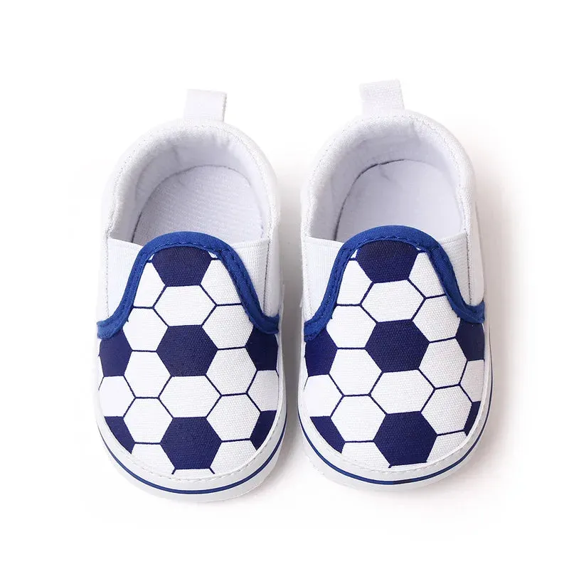 Meckior Baby Canvas Soccer Sports Shoes Checkered Pattern Shallow
