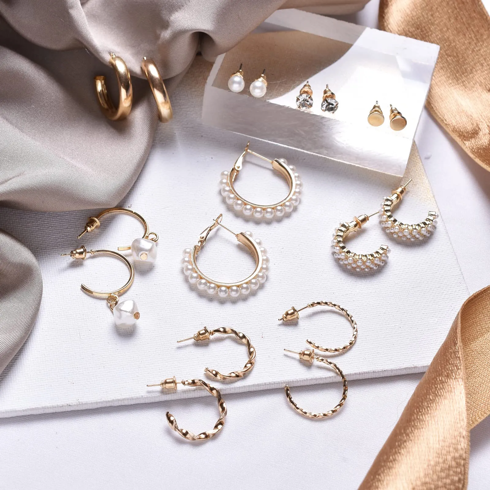 Meridia Gold Hoop Set