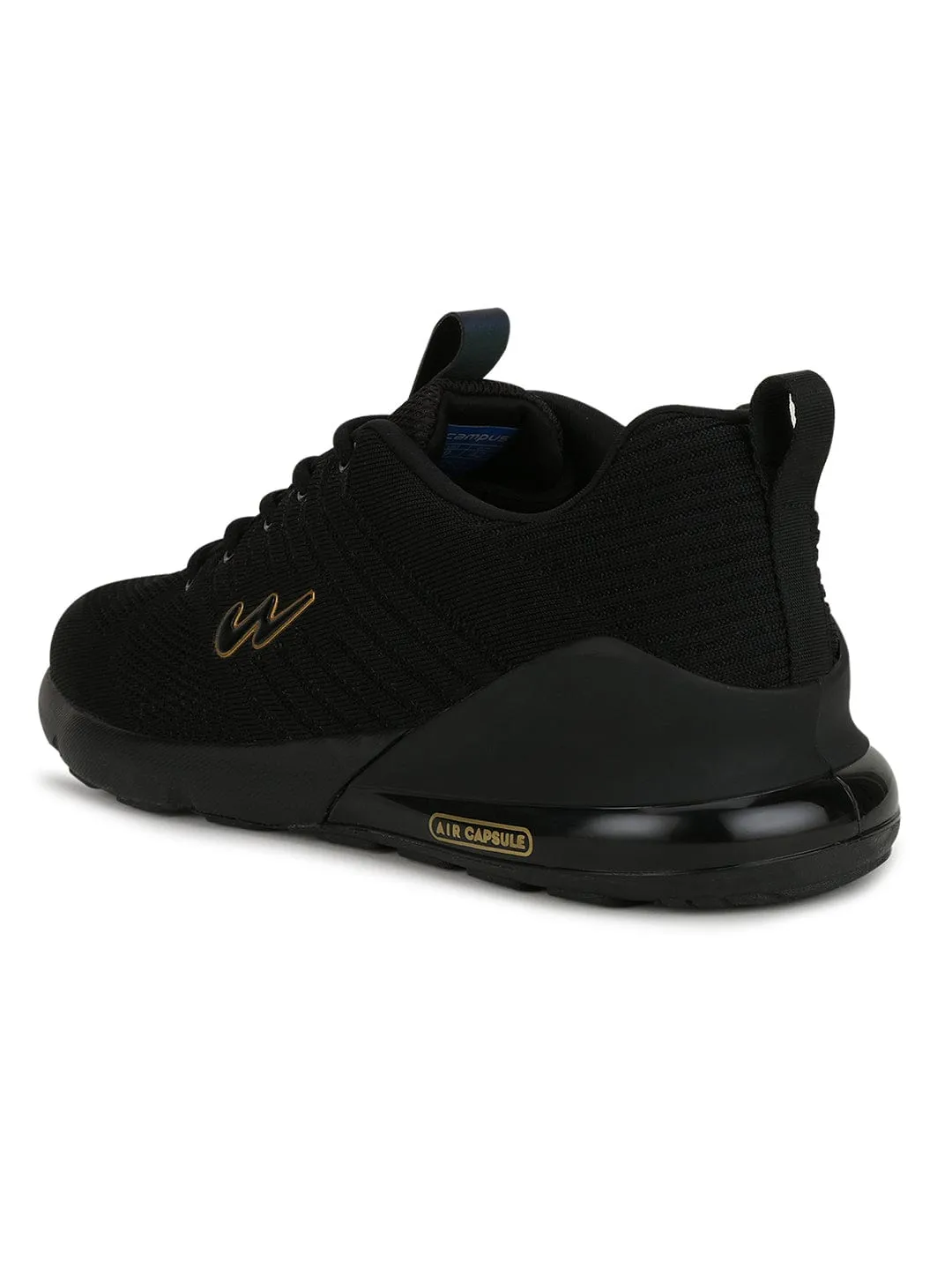 MIKE N Black Men's Running Shoes